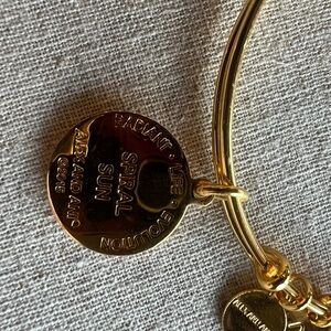Alex and Ani Gold “Spiral Sun”Charm Bracelet